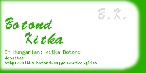 botond kitka business card